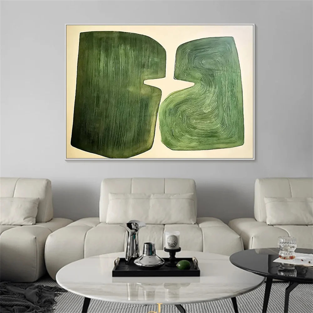 Green Abstract Texture Wall Art #AT075