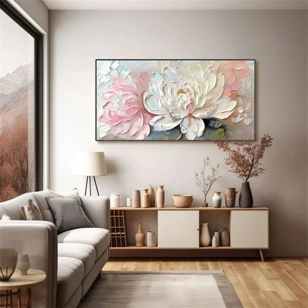 Flower & Tree Textured Abstract Wall Art #SF006