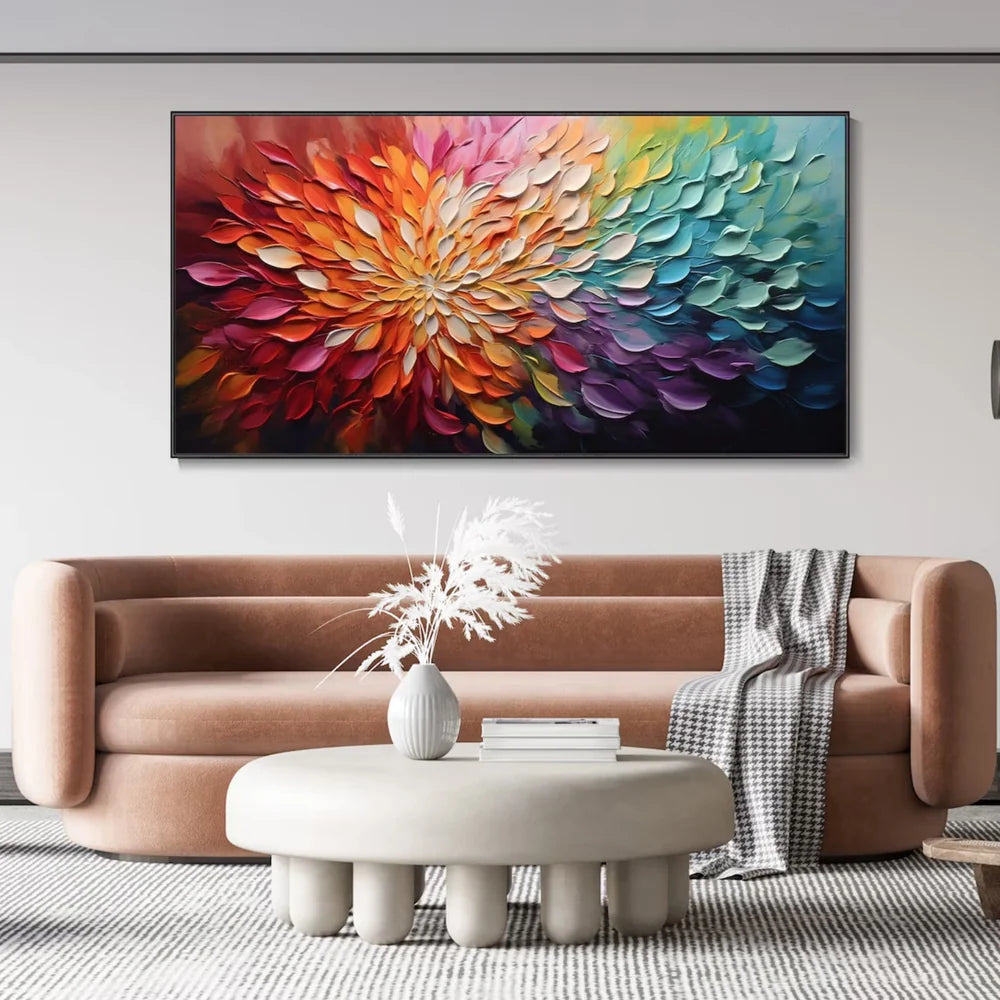 Flower & Tree Textured Abstract Wall Art #SF035