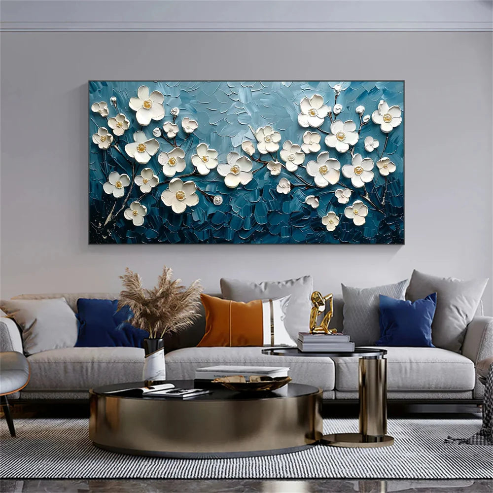 Flower & Tree Textured Abstract Wall Art #SF024