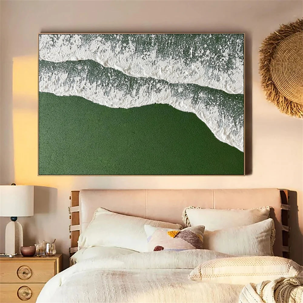 Green Minimalist Textured Wall Art #MT065