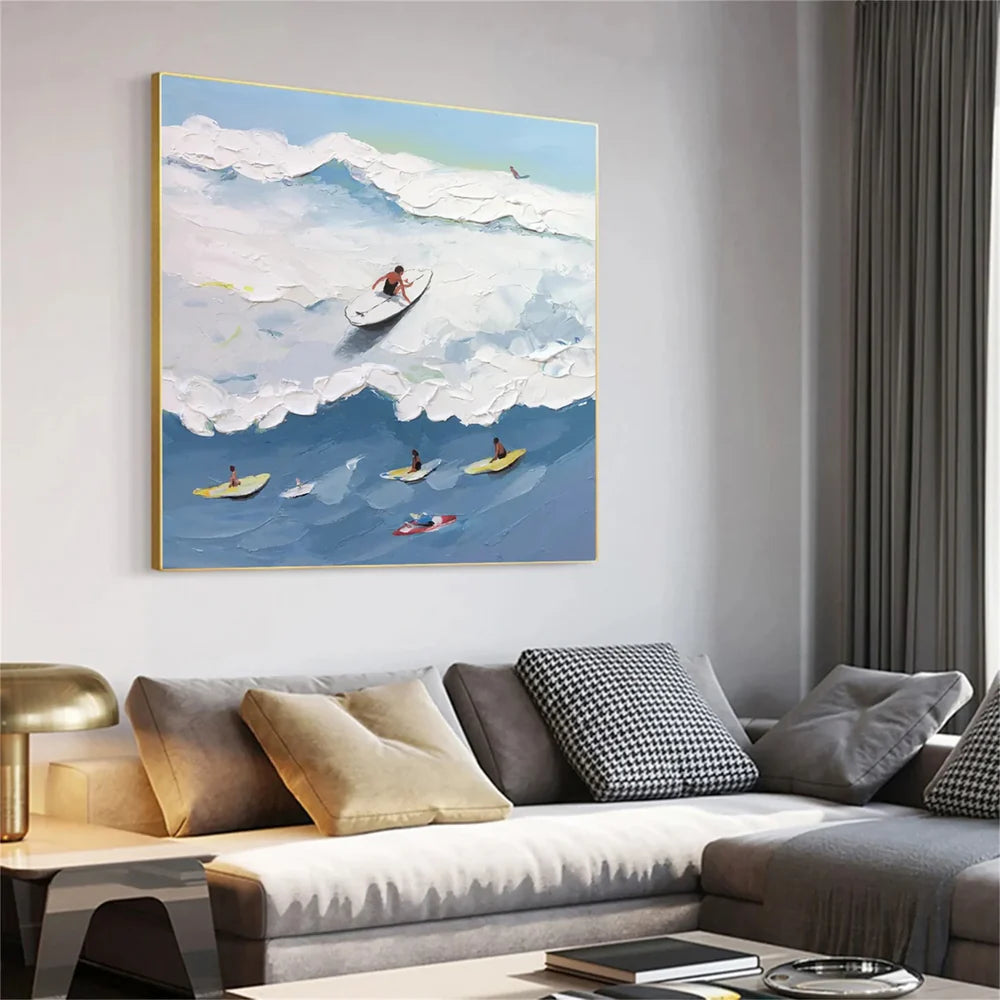 Surfing Sport Art Textured Canvas #PT026