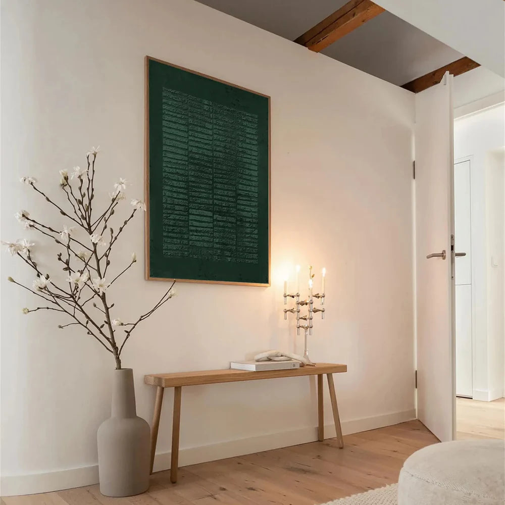 Green Minimalist Textured Wall Art #MT037