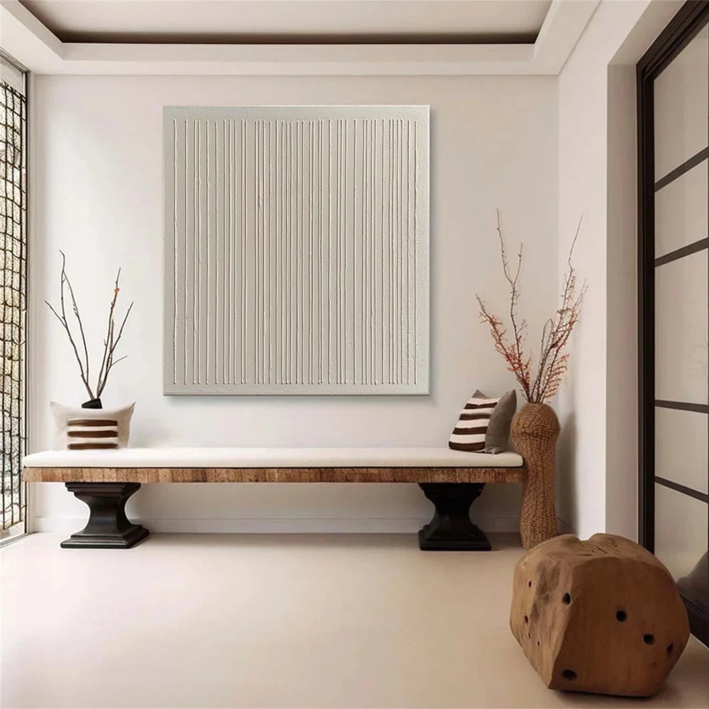 Beige and Brown Abstract Texture Wall Art #AT078