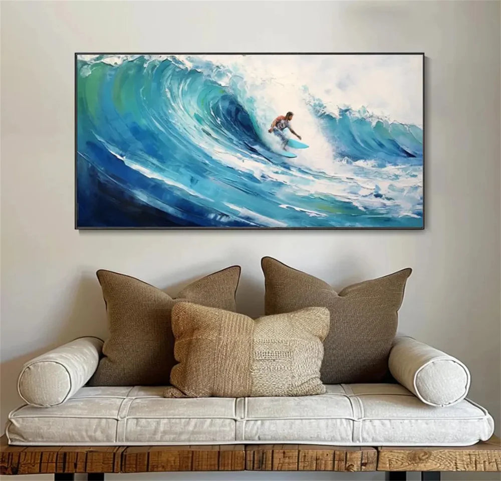 Surfing Sport Art Textured Canvas #PT016