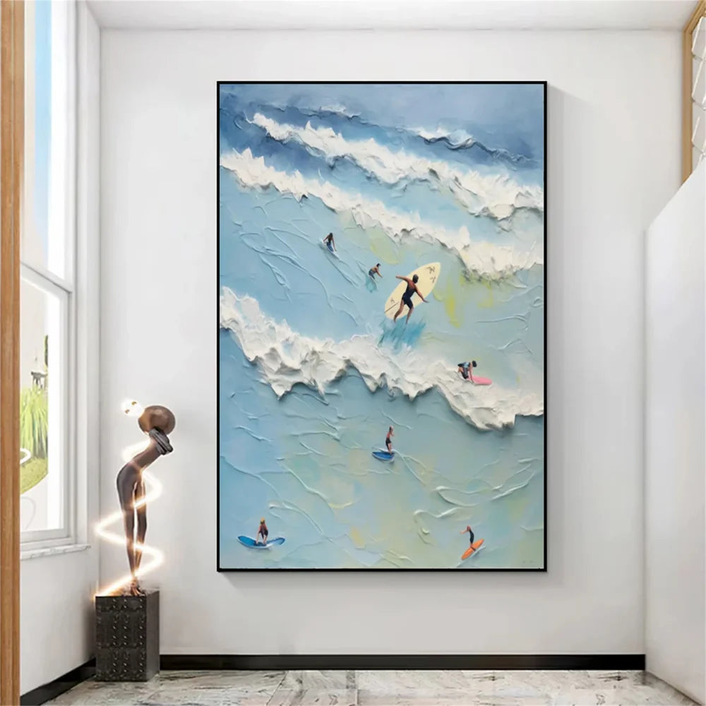 Surfing Sport Art Textured Canvas #PT024