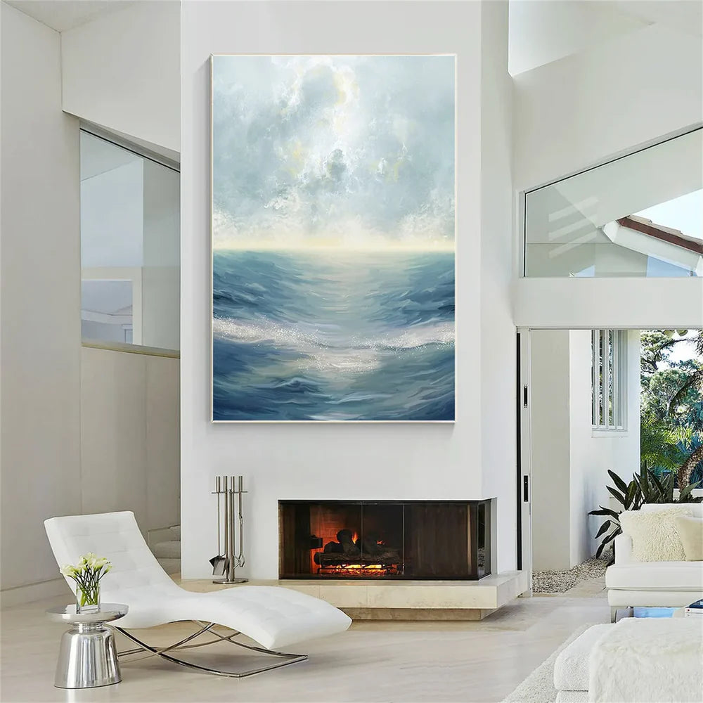 Ocean & Sky Abstract Wall Art #MO063