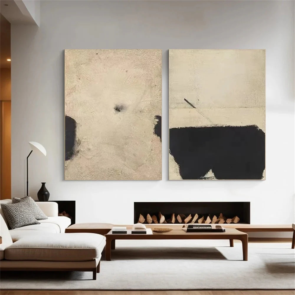 Wabi Sabi Abstract Wall Art Set of 2 #WT053