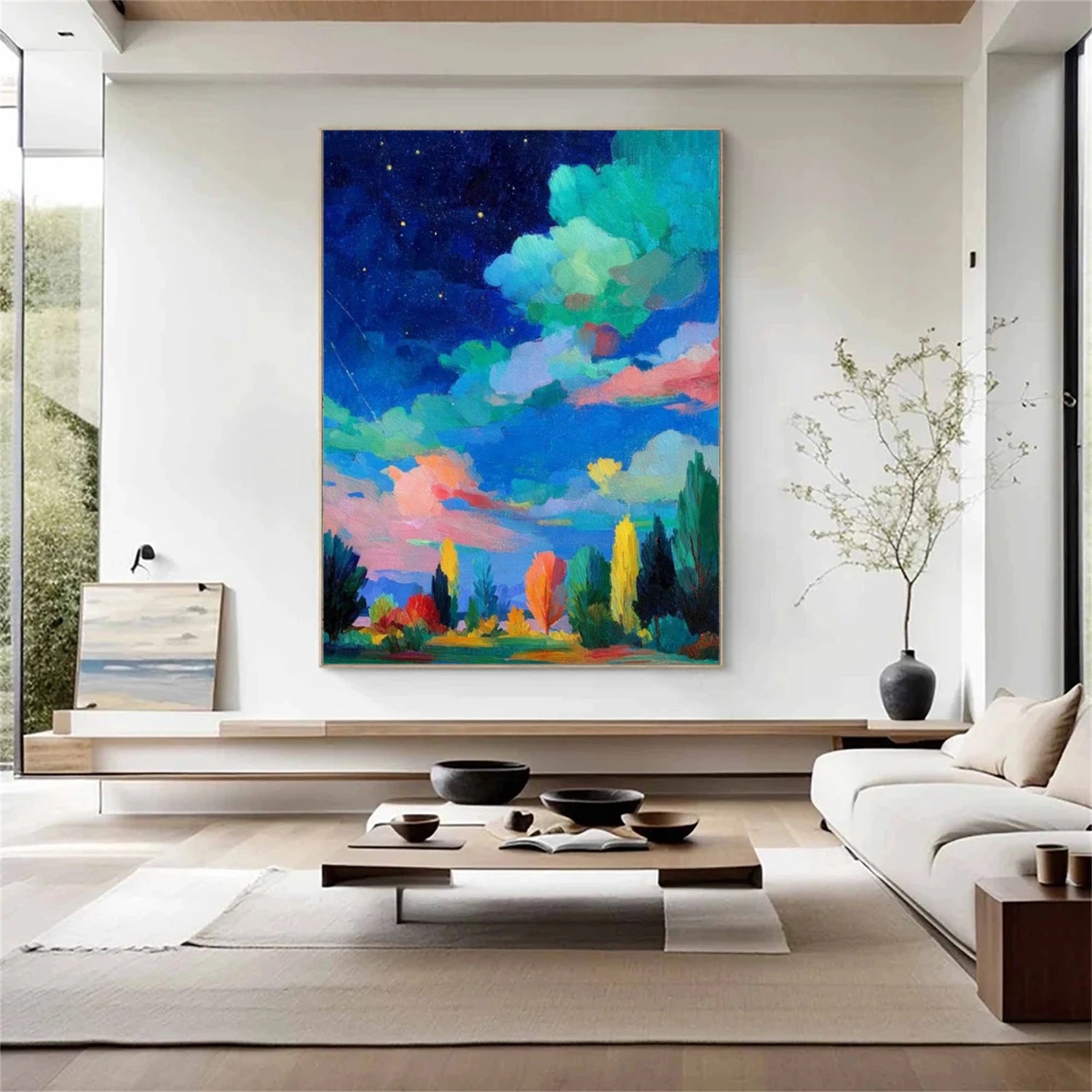 Ocean & Sky Abstract Wall Art #MO093