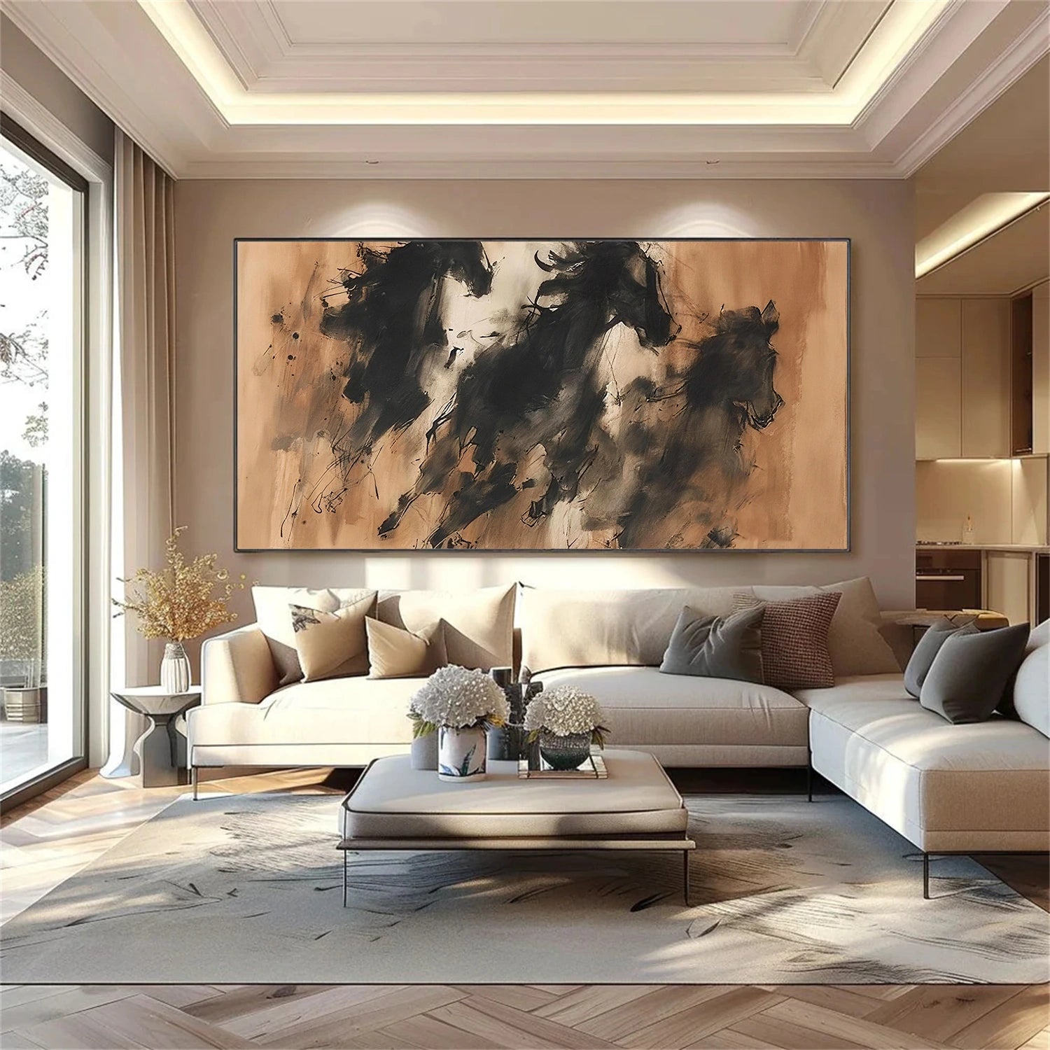 Abstract Horse Animal Wall Art #DL045