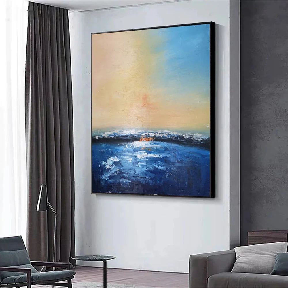 Ocean & Sky Abstract Wall Art #MO022