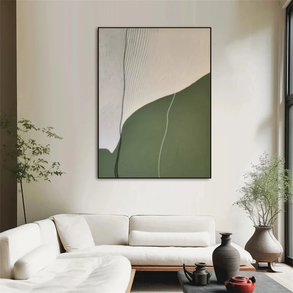 Green Abstract Wall Art #AT099