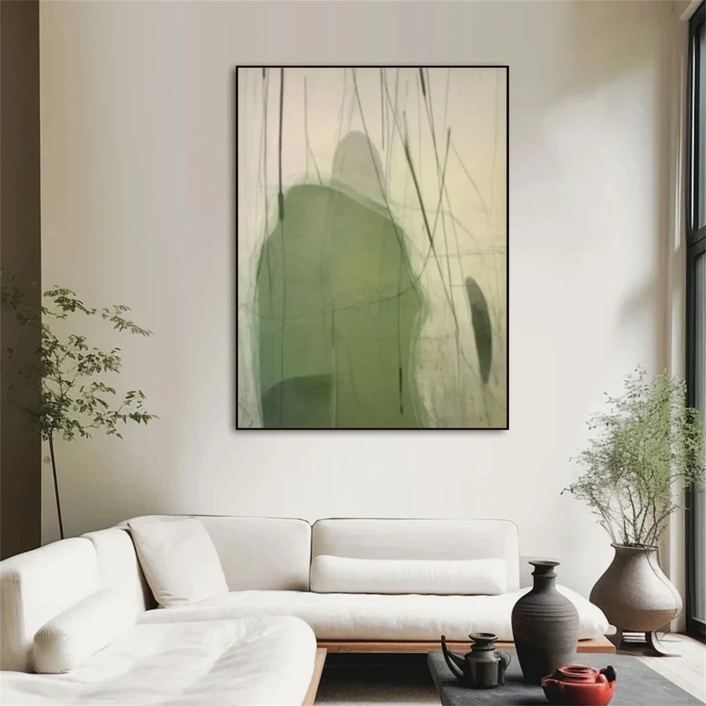 Green Abstract Wall Art #AT098