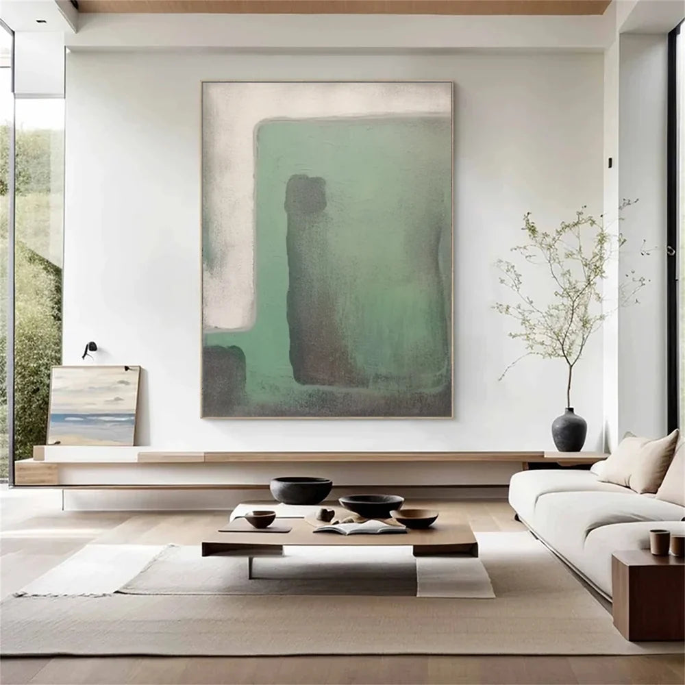 Green Abstract Wall Art #AT076