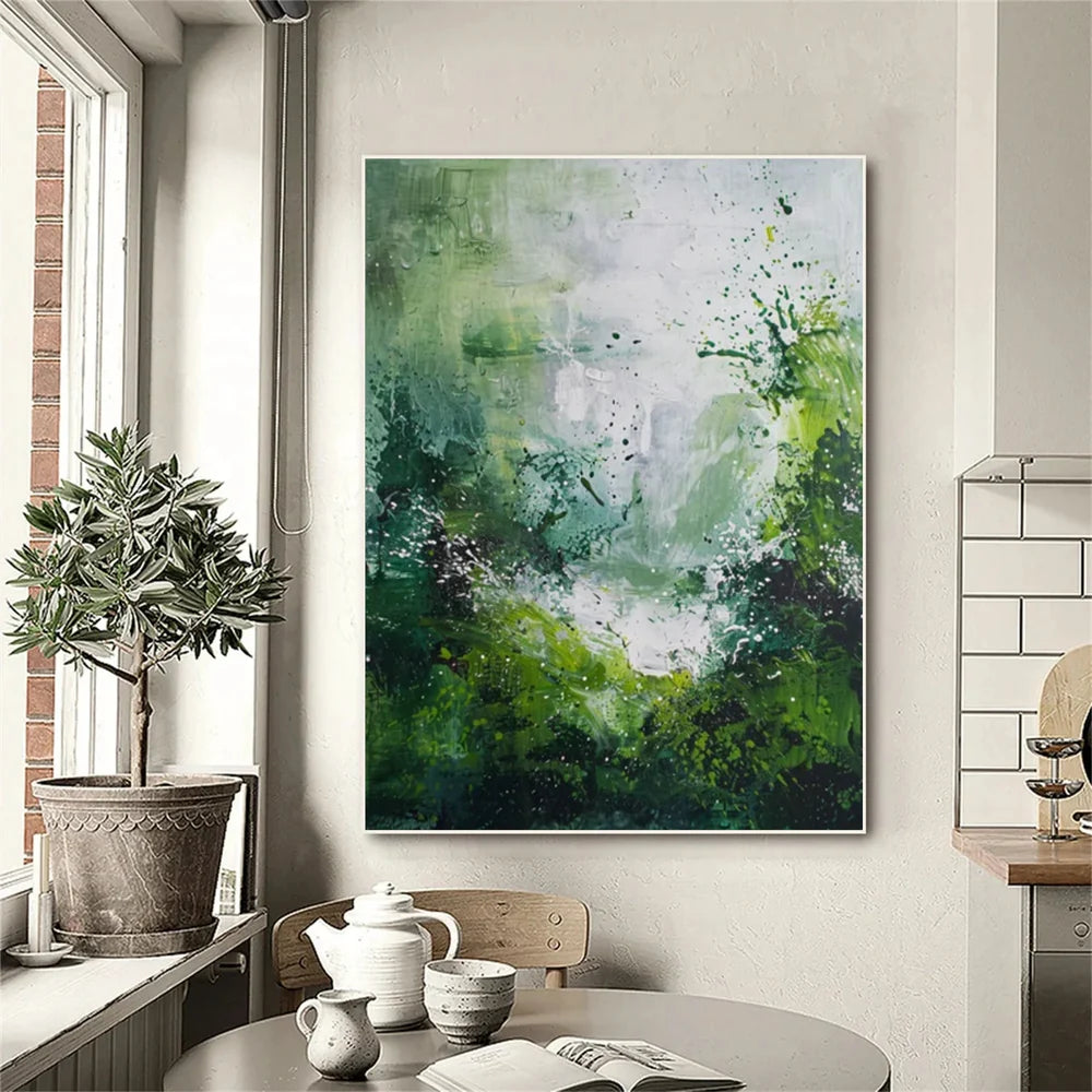Green Abstract Wall Art #AT125
