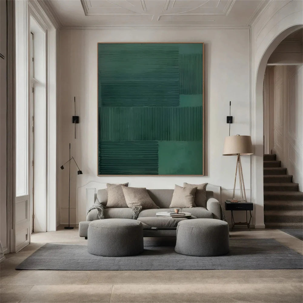 Green Minimalist Textured Wall Art #MT084