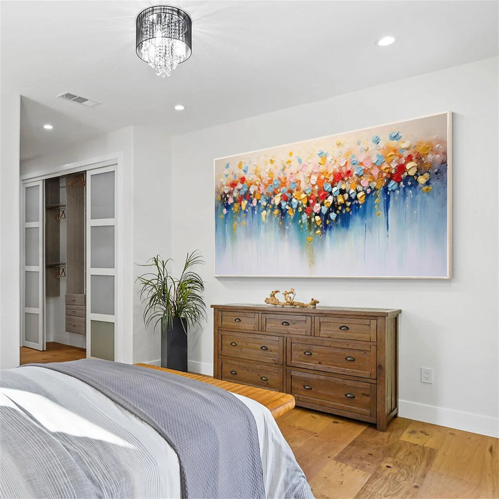 Flower & Tree Textured Abstract Wall Art #SF036