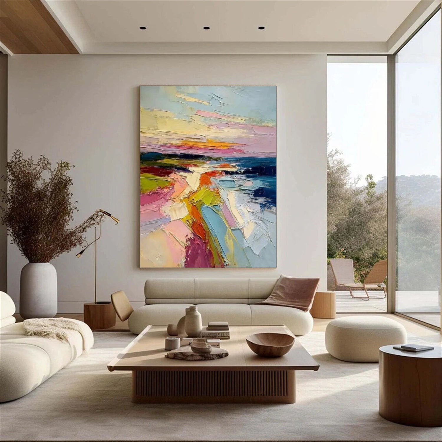 Ocean & Sky Textured Wall Art #MO095
