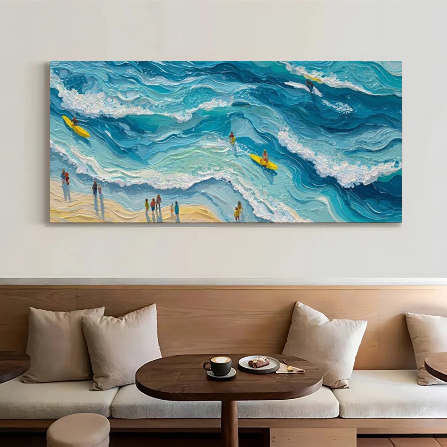 Surfing Sport Art Textured Canvas #PT041