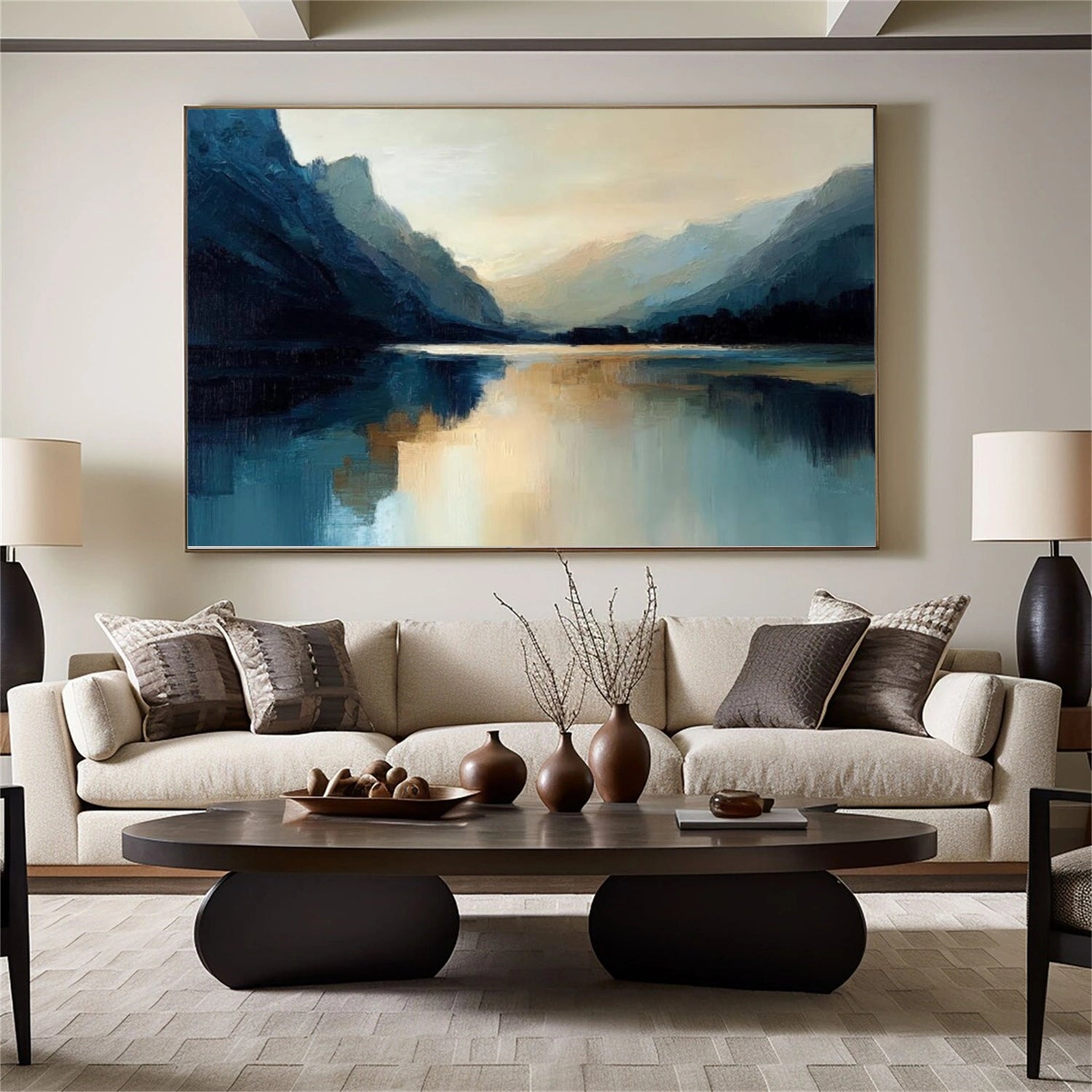 Ocean & Sky Abstract Wall Art #MO094