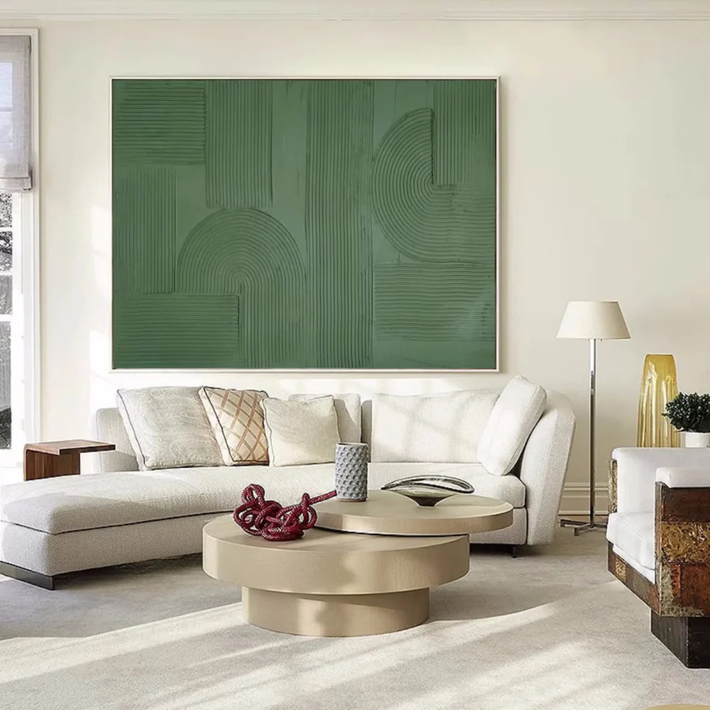 Green Minimalist Textured Wall Art #MT024