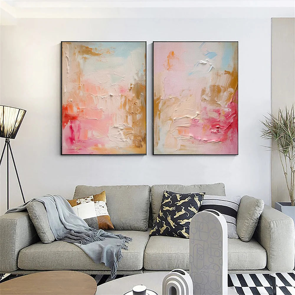 Abstract Textured Wall Art Set Of 2 #AT056