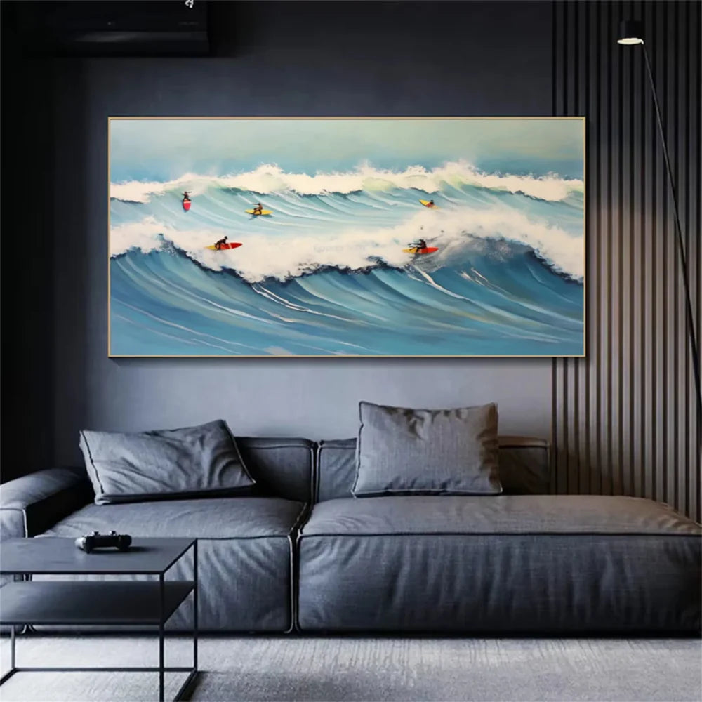 Surfing Sport Art Textured Canvas #PT025