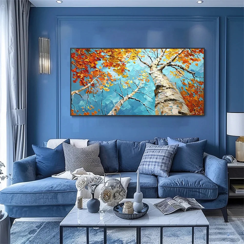 Flower & Tree Textured Abstract Wall Art #SF021