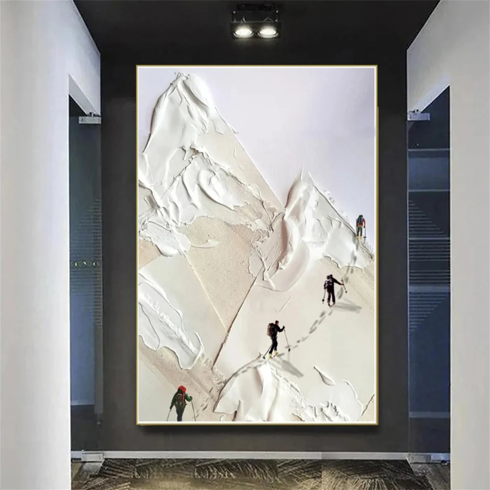 Skiing Sport Art Textured Canvas #PT004