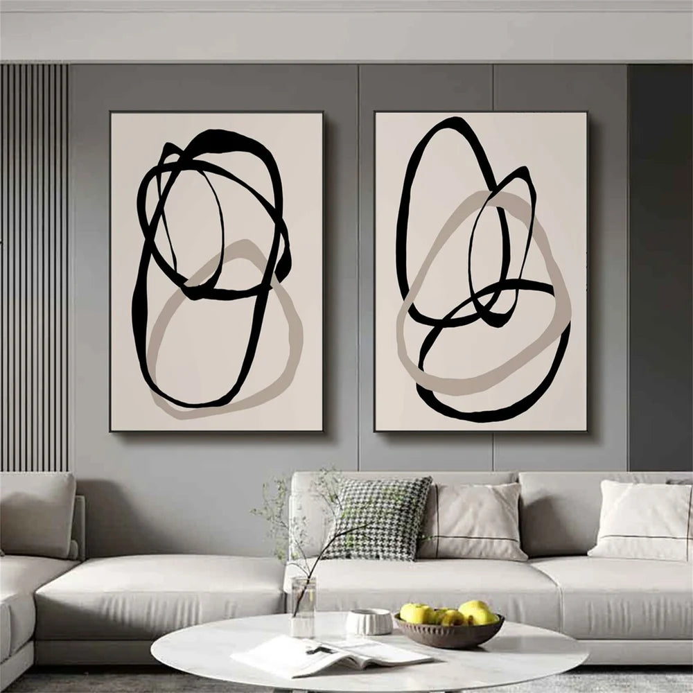Wabi Sabi Abstract Wall Art Set of 2 #WT046