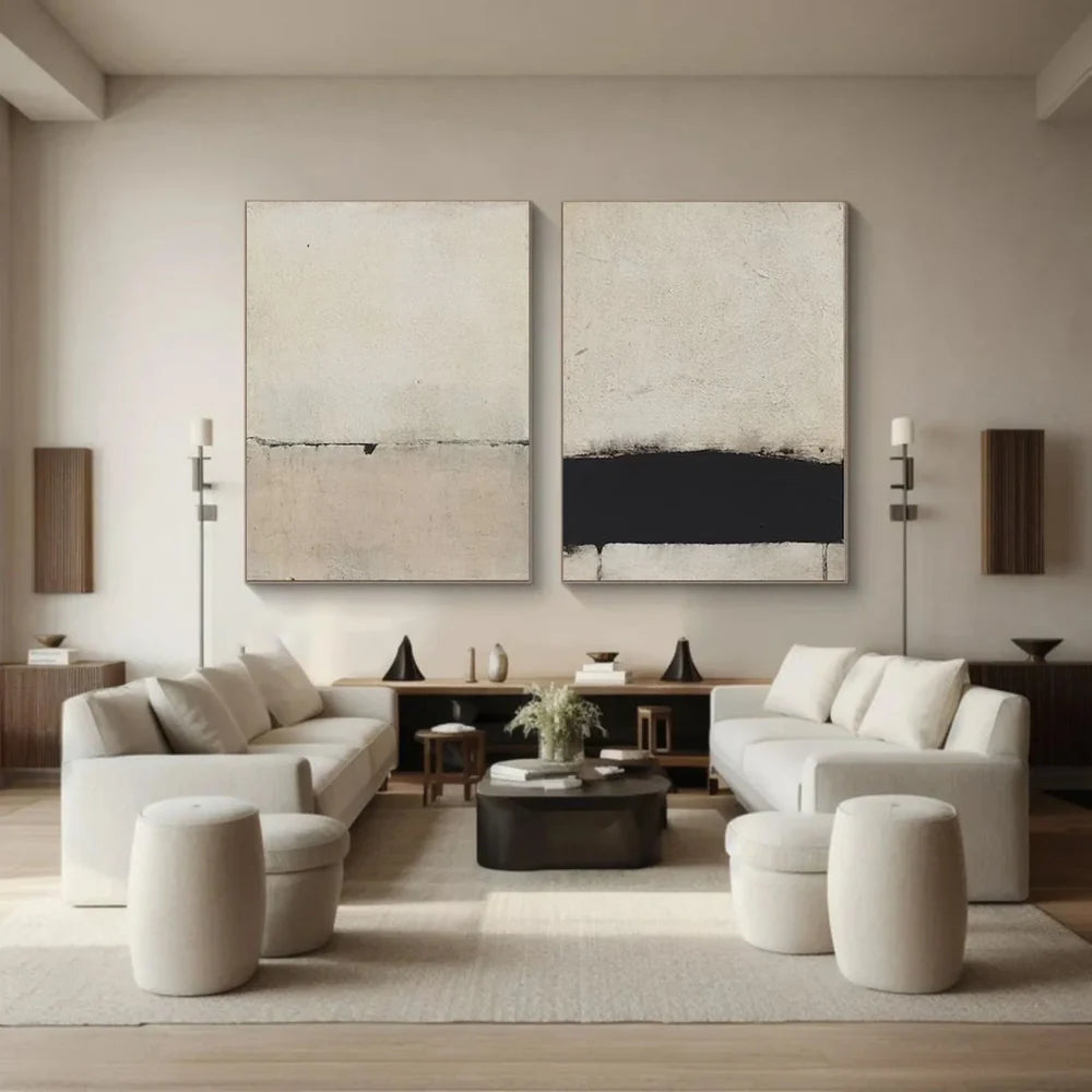 Wabi Sabi Abstract Wall Art Set of 2 #WT051