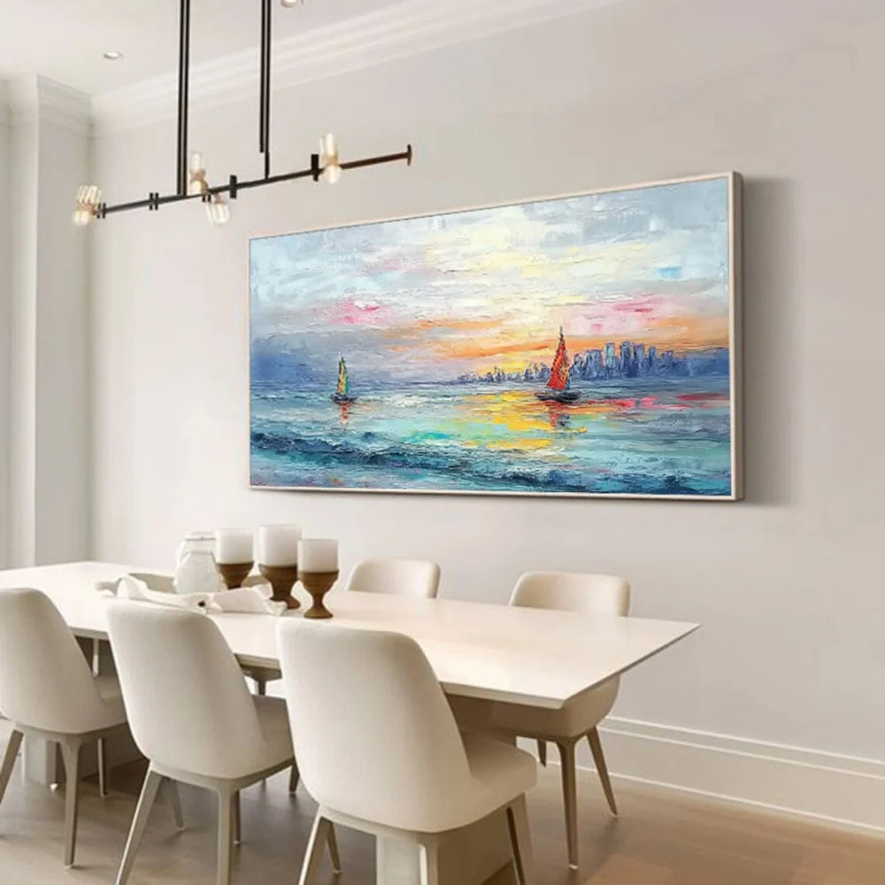 Ocean & Sky Abstract Wall Art #MO062