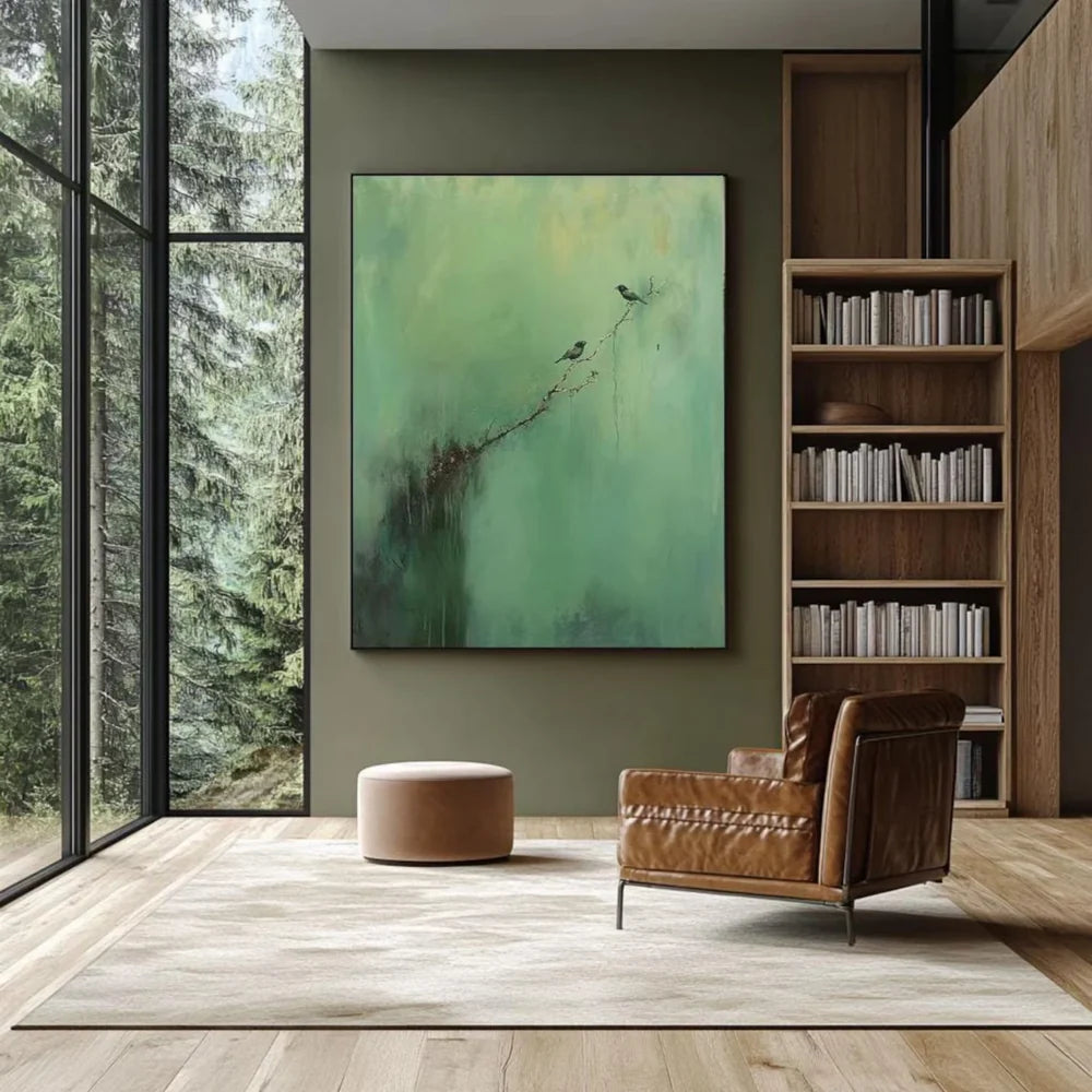 Green Abstract Wall Art #AT100