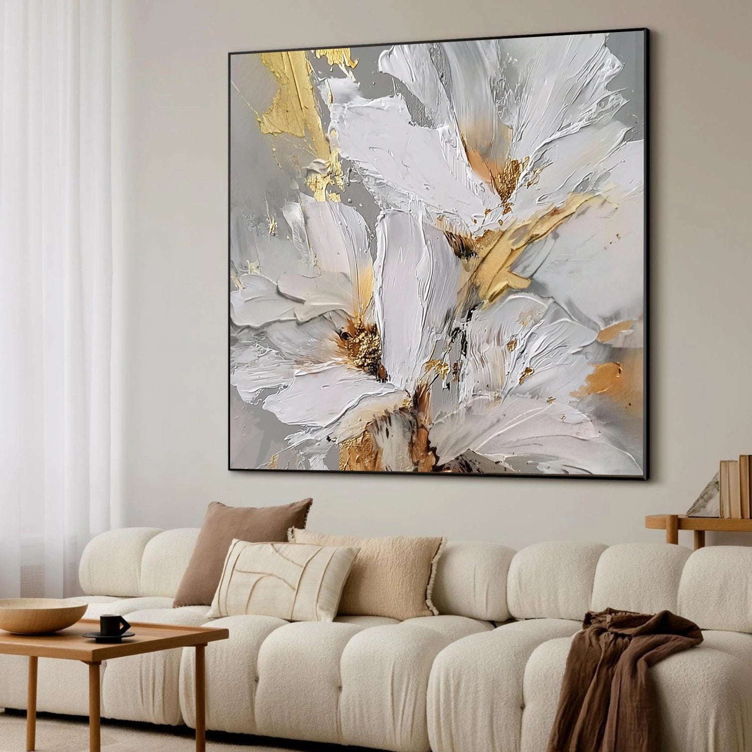 Flower & Tree Textured Abstract Wall Art #SF052