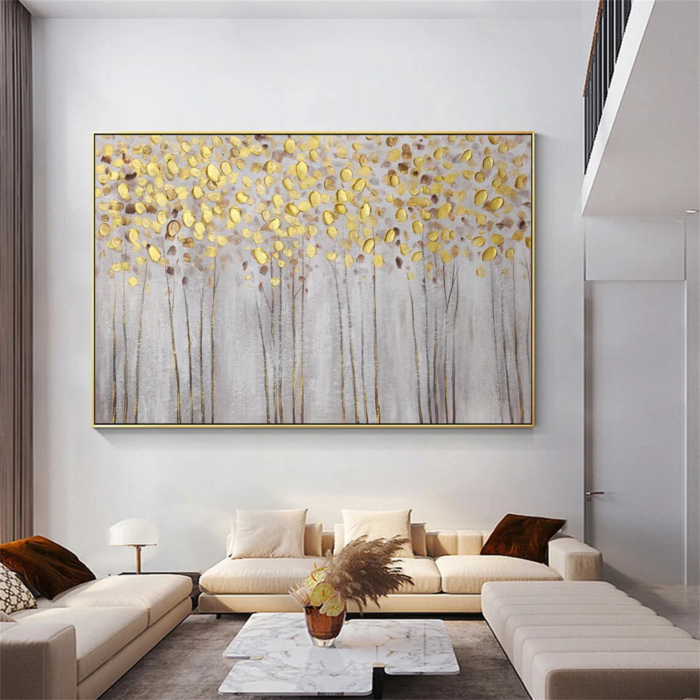 Flower & Tree Textured Abstract Wall Art #SF027