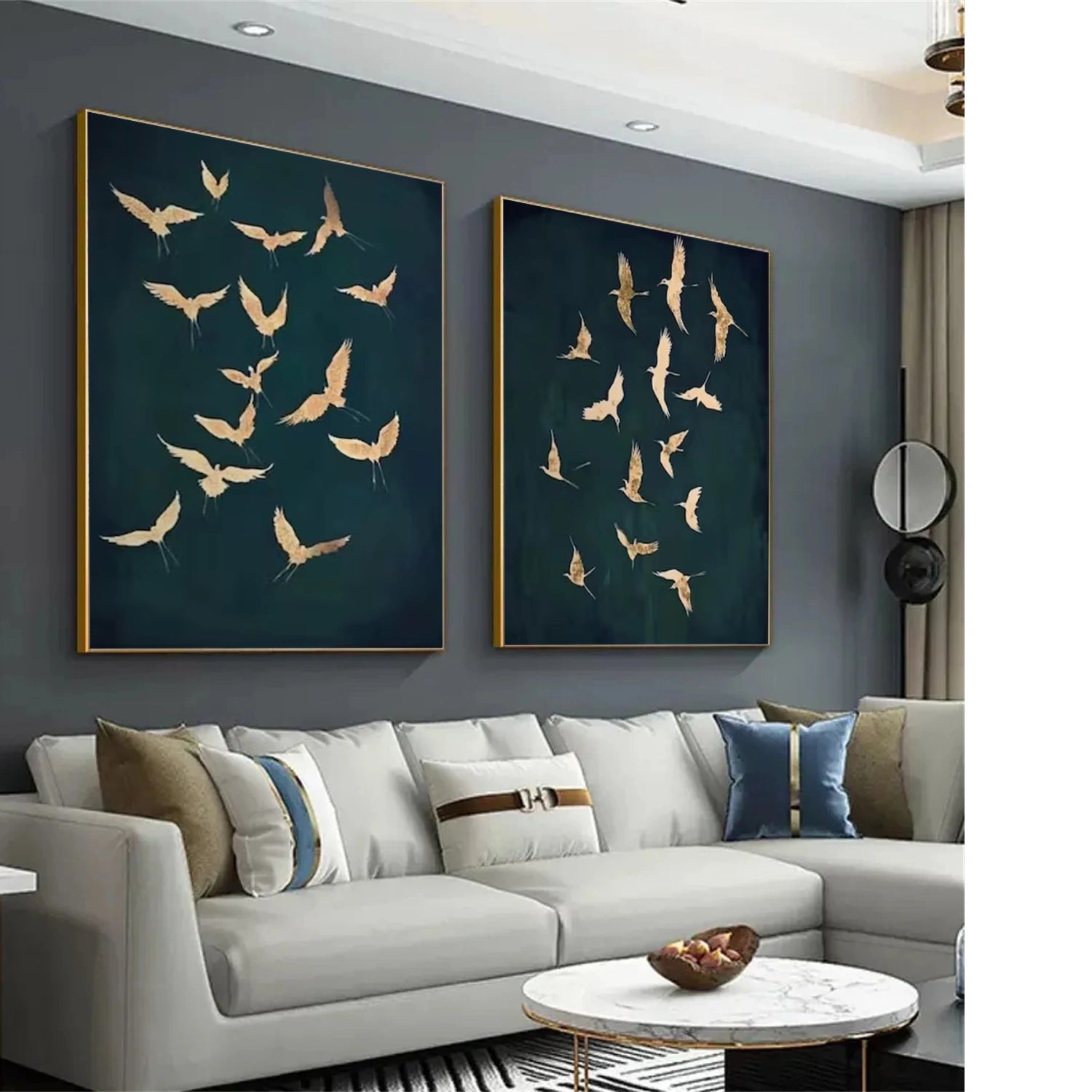 Abstract Bird Animal Wall Art Set of 2 #DL053
