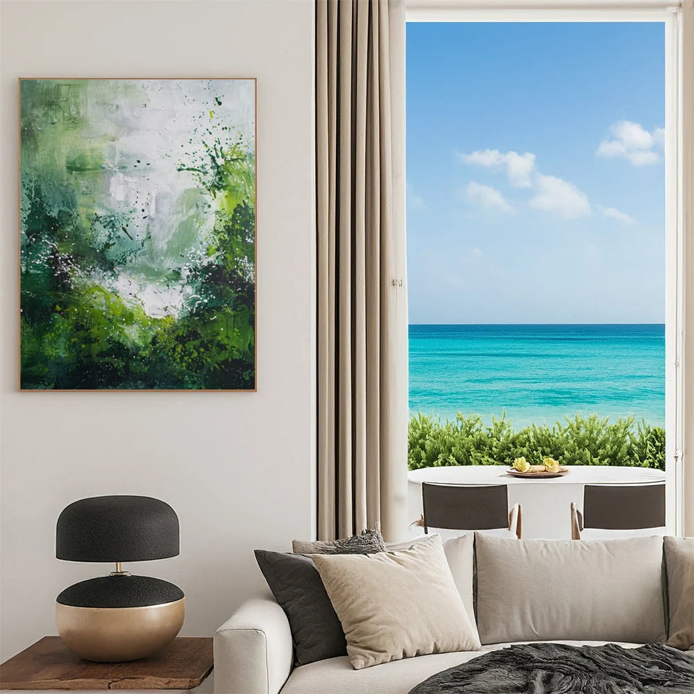 Green Abstract Wall Art #AT125