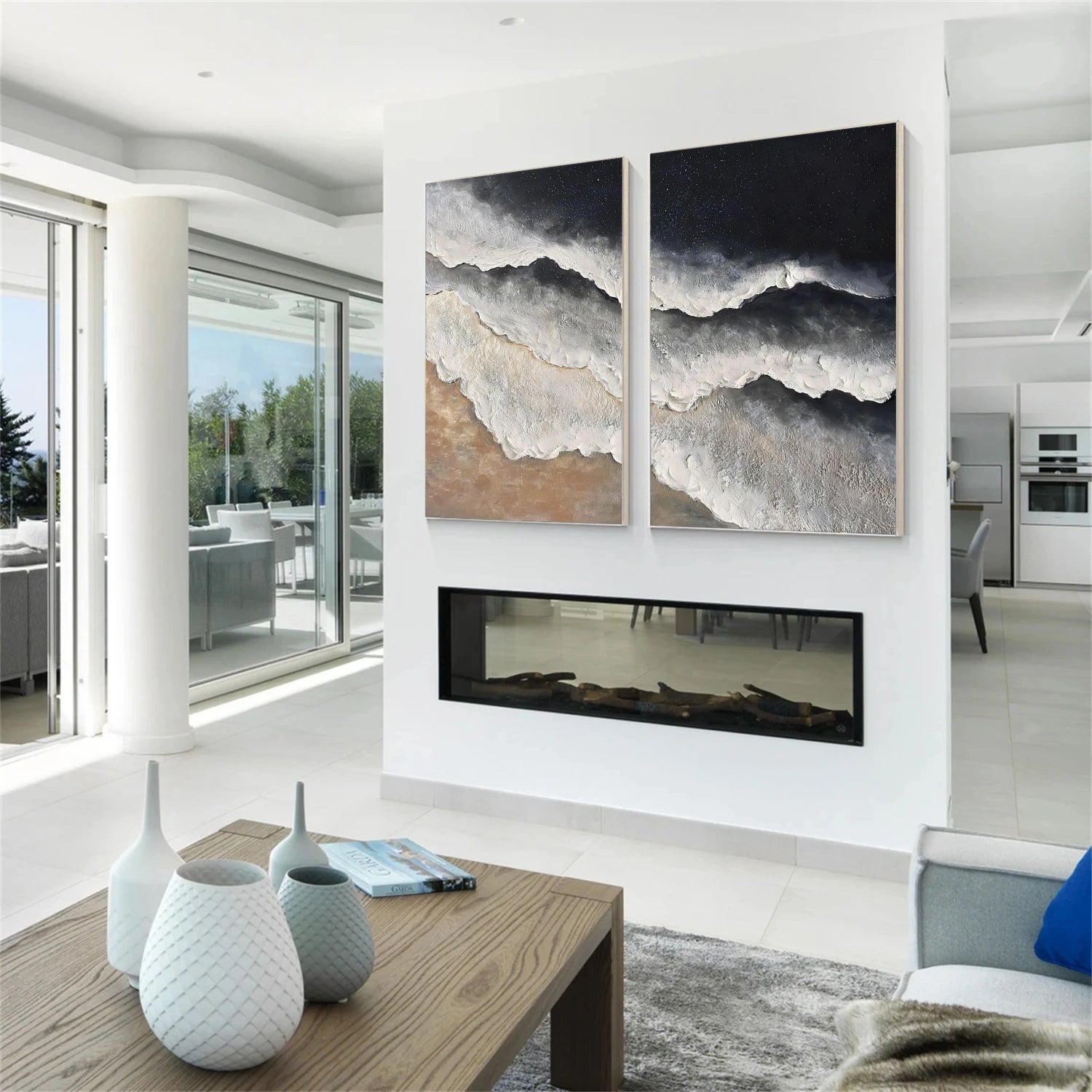 Ocean & Sky Textured Wall Art #MO097