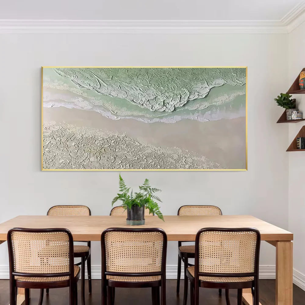 Green Abstract Texture Wall Art #AT035