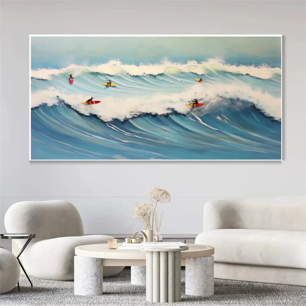 Surfing Sport Art Textured Canvas #PT025