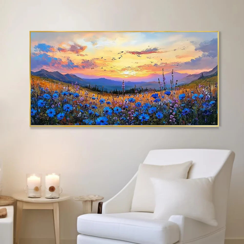 Flower & Tree Textured Abstract Wall Art #SF010