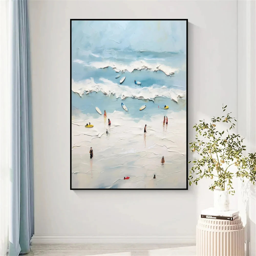 Surfing Sport Art Textured Canvas #PT023