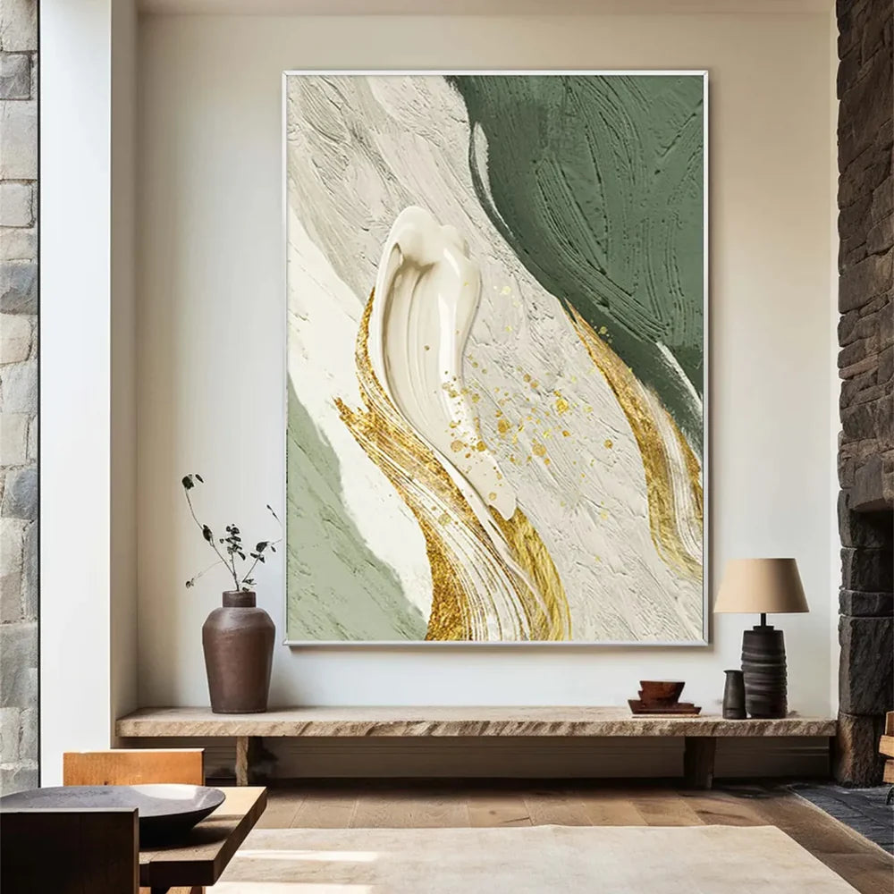 Green Minimalist Textured Wall Art #MT063