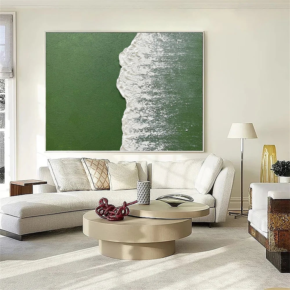 Green Minimalist Textured Wall Art #MT066