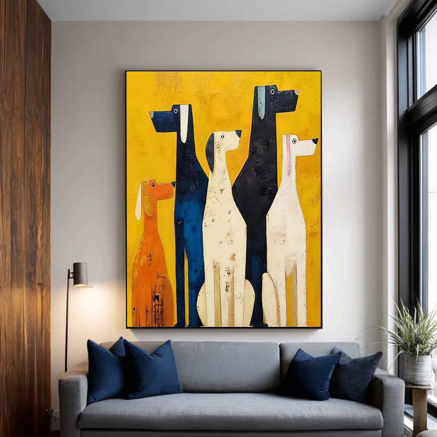 Abstract Dog Animal Wall Art #DL069