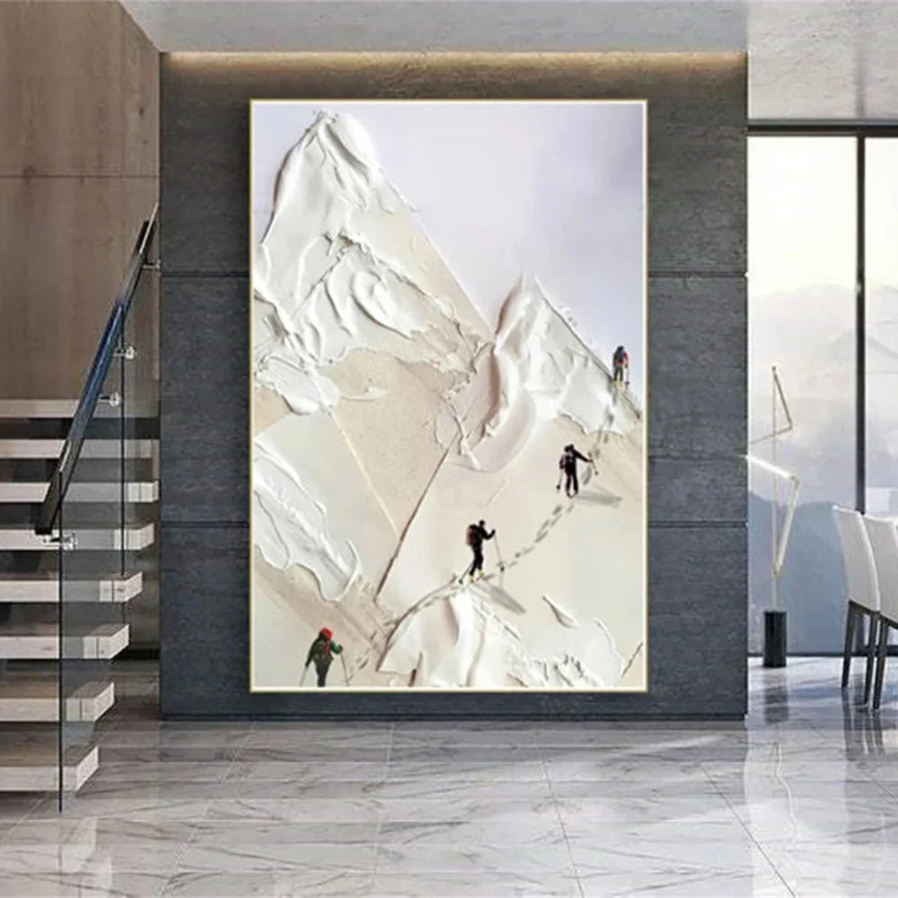 Skiing Sport Art Textured Canvas #PT004