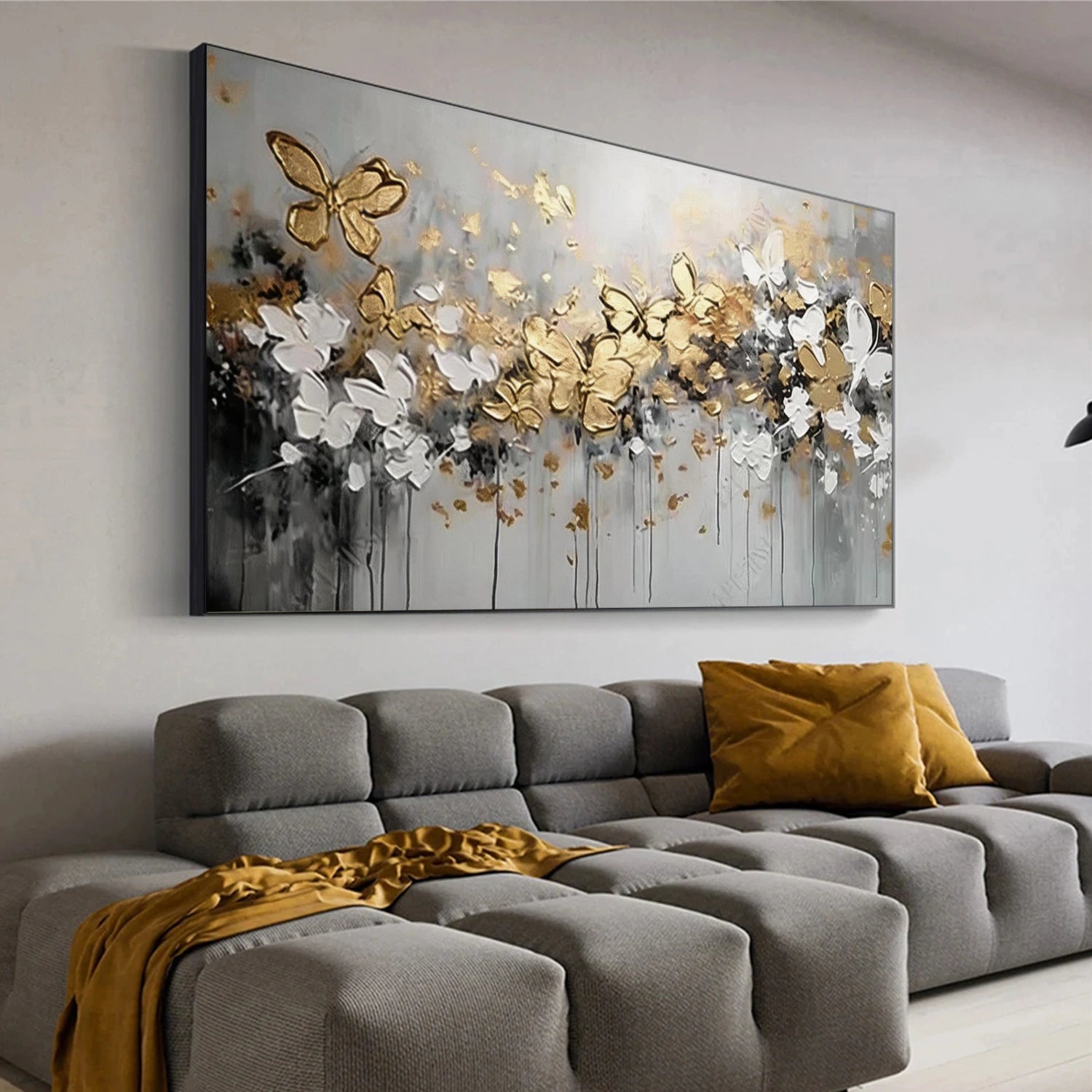Flower & Tree Textured Abstract Wall Art #SF066