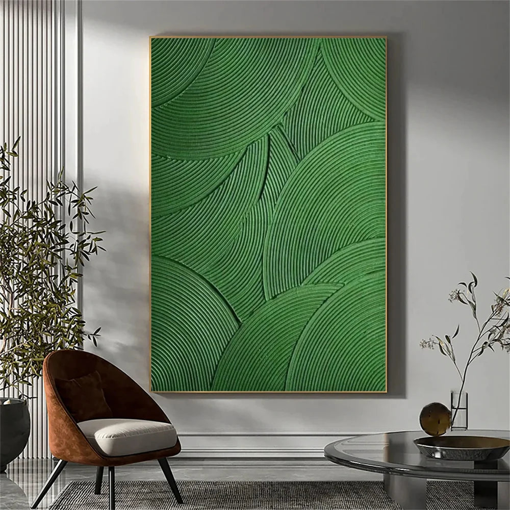 Green Minimalist Textured Wall Art #MT108