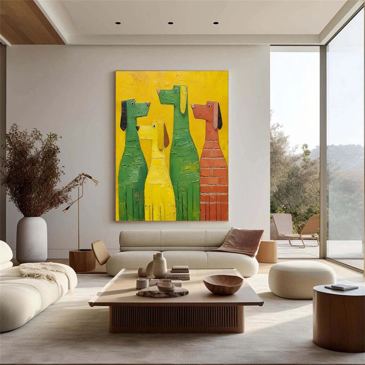 Abstract Dog Animal Wall Art #DL068