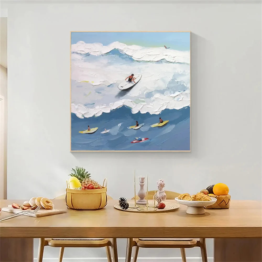 Surfing Sport Art Textured Canvas #PT026